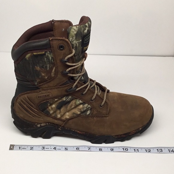 EUC Wolverine Thinsulated Ultra Insulation Waterproof Camo Leather High Top Boot - Picture 12 of 16